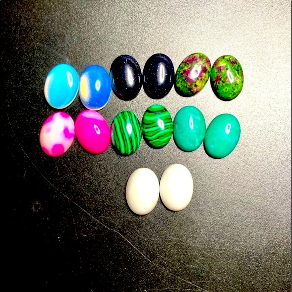 Glass faux gemstone Cabochons for Jewelry making and beading necklace, earrings